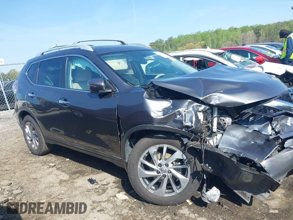 2015 Nissan Rogue SL with VIN 5N1AT2MT1FC766074, listed as a IAAI auction lot 41908829 with 52,537 mi miles. Bid and sale history available at carsss.com. Image 13.