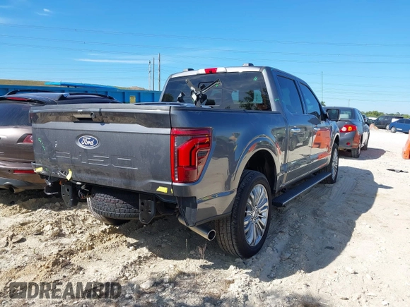 2024 Ford F-150 with VIN 1FTFW7LD5RFA46711, listed as a IAAI auction lot 41740624 with 11,736 mi miles and . Bid and sale history available at DreamBid. Image 4.