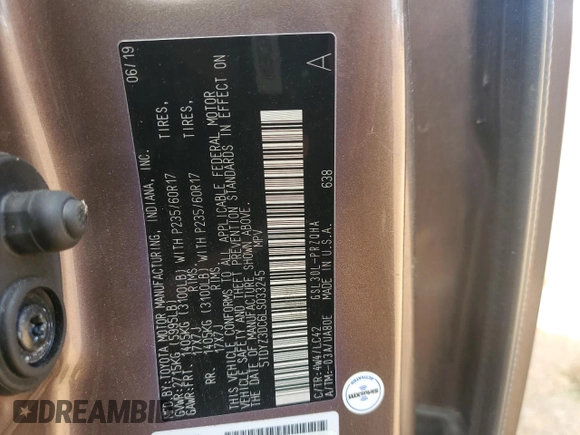 2020 Toyota Sienna XLE Auto Access Seat z VIN 5TDYZ3DC6LS033245, wystawiony jako Copart lot #56308365 z przebiegiem 82 254 mil mil oraz Szkoda całkowita • Salvage title. Historia ofert i sprzedaży dostępna na DreamBid. Obrazek 14.