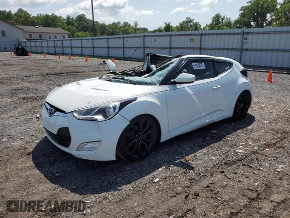 2012 Hyundai Veloster w/Gray Int with VIN KMHTC6AD7CU079622, listed as a Copart auction lot 61910075 with 190,746 mi miles and Salvage title. Bid and sale history available at DreamBid. Image 1.