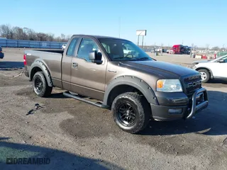 2005 Ford F-150 XL with VIN 1FTRF12245KC49536, listed as a IAAI auction lot 41666376 with 182,361 mi miles. Bid and sale history available at carsss.com. Image 1.