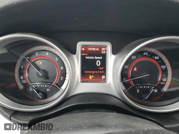 2017 Dodge Journey GT with VIN 3C4PDDEG6HT596598, listed as a Copart auction lot 52313645 with 175,783 mi miles and Salvage Title. Bid and sale history available at DreamBid. Image 9.