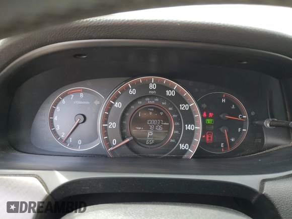2016 Honda Accord Sport with VIN 1HGCR2F57GA199216, listed as a Copart auction lot 56395825 with 108,837 mi miles and Salvage title. Bid and sale history available at DreamBid. Image 9.