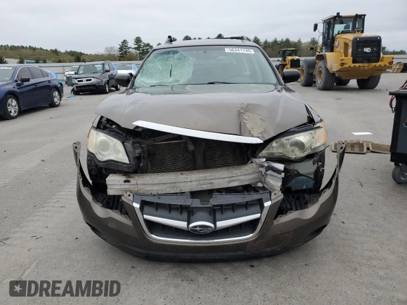 2008 Subaru Outback i with VIN 4S4BP61C987306693, listed as a Copart auction lot 56341745 with Not provided miles and Salvage title. Bid and sale history available at DreamBid. Image 5.