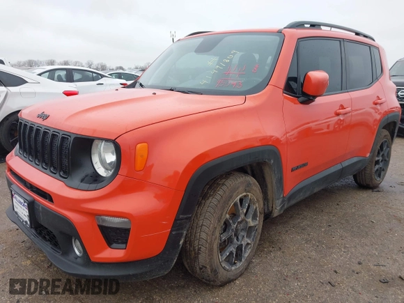 2020 Jeep Renegade Altitude with VIN ZACNJABB3LPM05319, listed as a IAAI auction lot 41491809 with 95,043 mi miles and . Bid and sale history available at DreamBid. Image 17.