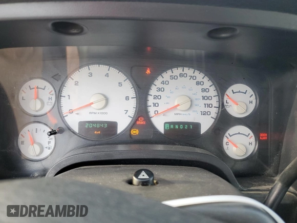 2003 Dodge 1500 ST with VIN 1D7HU18D63S372834, listed as a Copart auction lot 47431255 with 204,843 mi miles and Salvage Title. Bid and sale history available at DreamBid. Image 9.