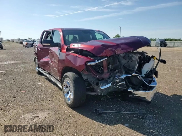 2021 Ram 1500 Lone Star with VIN 1C6RREFT8MN750399, listed as a Copart auction lot 55567365 with 56,367 mi miles and Salvage title. Bid and sale history available at DreamBid. Image 14.