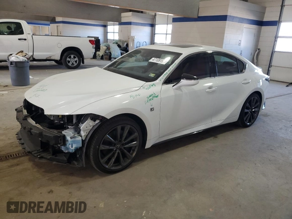 2024 Lexus IS 350 F Sport with VIN JTHGZ1E28R5035775, listed as a Copart auction lot 47109195 with 6,076 mi miles and Salvage title. Bid and sale history available at DreamBid. Image 1.