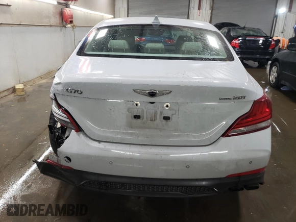 2019 Genesis G70 2.0T Advanced with VIN KMTG44LA5KU025181, listed as a Copart auction lot 77396194 with 96,318 mi miles and Salvage Title. Bid and sale history available at carsss.com. Image 6.