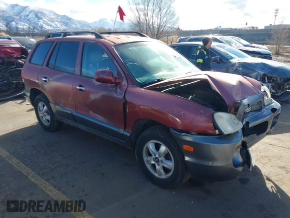 2005 Hyundai Santa Fe GLS with VIN KM8SC73E05U027078, listed as a IAAI auction lot 41265050 with 218,841 mi miles. Bid and sale history available at carsss.com. Image 1.