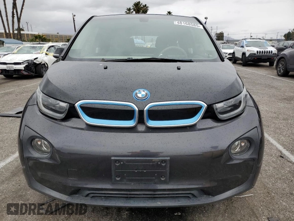 2015 BMW i3 with VIN WBY1Z2C58FV287045, listed as a Copart auction lot 48168585 with 55,343 mi miles and Salvage Title. Bid and sale history available at carsss.com. Image 5.