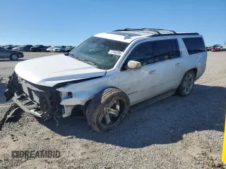 2018 Chevrolet Suburban LT with VIN 1GNSKHKC1JR333885, listed as a Copart auction lot 47402395 with 247,377 mi miles and Salvage Title. Bid and sale history available at carsss.com. Image 1.