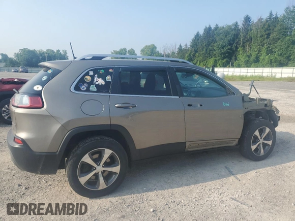 2019 Jeep Cherokee Limited with VIN 1C4PJMDX1KD270733, listed as a Copart auction lot 64125345 with 105,840 mi miles and Salvage title. Bid and sale history available at DreamBid. Image 3.