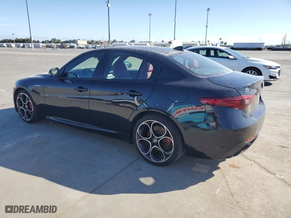 2023 Alfa Romeo Giulia Veloce with VIN ZARFAMBN5P7670576, listed as a Copart auction lot 77481064 with 34,385 mi miles and Clean Title. Bid and sale history available at carsss.com. Image 2.