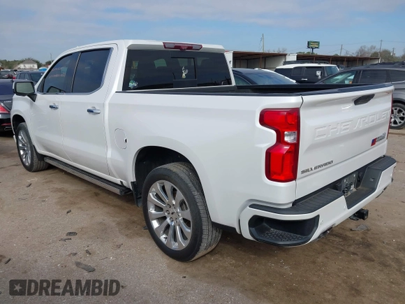 2020 Chevrolet Silverado 1500 High Country with VIN 1GCUYHEL7LZ281967, listed as a IAAI auction lot 41601718 with 35,127 mi miles. Bid and sale history available at carsss.com. Image 3.