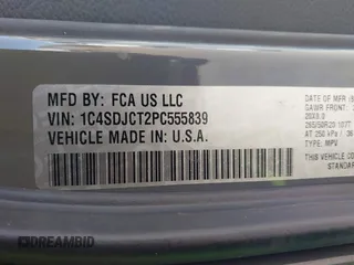 2023 Dodge Durango R/T Plus with VIN 1C4SDJCT2PC555839, listed as a IAAI auction lot 41648272 with 68,906 mi miles and . Bid and sale history available at DreamBid. Image 9.