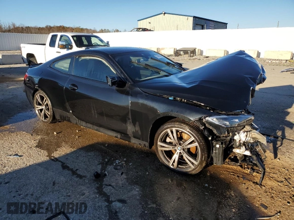 2021 BMW 4 Series 430i xDrive with VIN WBA73AP00MCE73967, listed as a Copart auction lot 75868144 with 28,132 mi miles and Salvage Title. Bid and sale history available at carsss.com. Image 4.