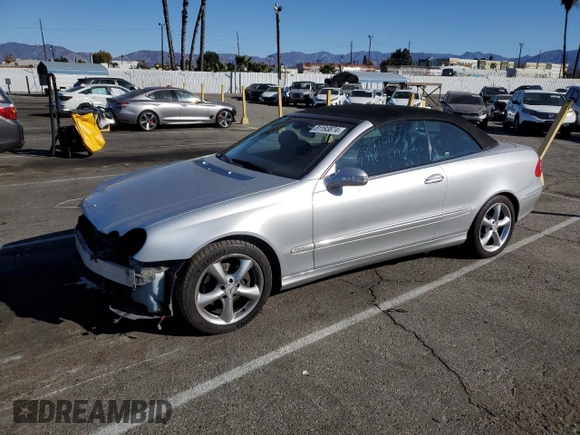 2005 Mercedes-Benz CLK 320 with VIN WDBTK65G45T045124, listed as a Copart auction lot 81193874 with 71,574 mi miles and Salvage Title. Bid and sale history available at DreamBid. Image 1.