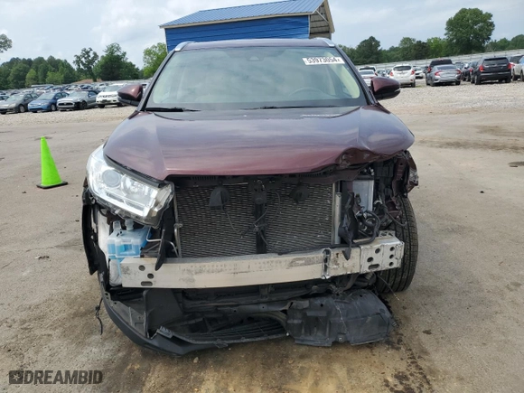 2019 Toyota Highlander SE with VIN 5TDKZRFH4KS348934, listed as a Copart auction lot 53973054 with 46,556 mi miles and Salvage Title. Bid and sale history available at carsss.com. Image 5.