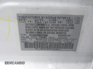 2024 Nissan Sentra SR z VIN 3N1AB8DV8RY256864, wystawiony jako IAAI lot #42127316 z przebiegiem 22 746 mil mil oraz . Historia ofert i sprzedaży dostępna na DreamBid. Obrazek 9.