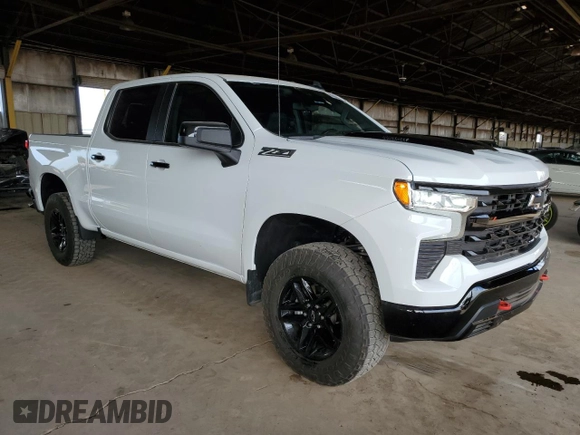 2023 Chevrolet Silverado 1500 LT Trail Boss with VIN 3GCUDFE88PG231046, listed as a Copart auction lot 87631285 with 50,893 mi miles and Salvage Title. Bid and sale history available at DreamBid. Image 4.