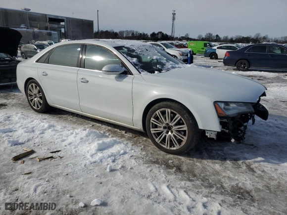2013 Audi A8 L 3.0L with VIN WAURGAFD3DN019652, listed as a Copart auction lot 87734355 with 110,000 mi miles and Salvage Title. Bid and sale history available at carsss.com. Image 4.