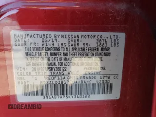 2019 Nissan Sentra S with VIN 3N1AB7AP5KY360122, listed as a Copart auction lot 47047585 with 80,859 mi miles and Salvage Title. Bid and sale history available at carsss.com. Image 13.