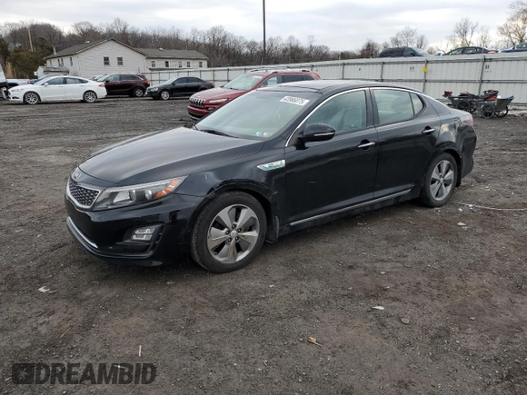 2016 Kia Optima Hybrid EX with VIN KNAGN4AD8G5093465, listed as a Copart auction lot 43966075 with 108,599 mi miles and Salvage Title. Bid and sale history available at carsss.com. Image 1.