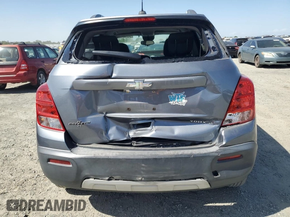 2015 Chevrolet Trax LT with VIN KL7CJLSB7FB117210, listed as a Copart auction lot 53749135 with 103,065 mi miles and Salvage Title. Bid and sale history available at carsss.com. Image 6.
