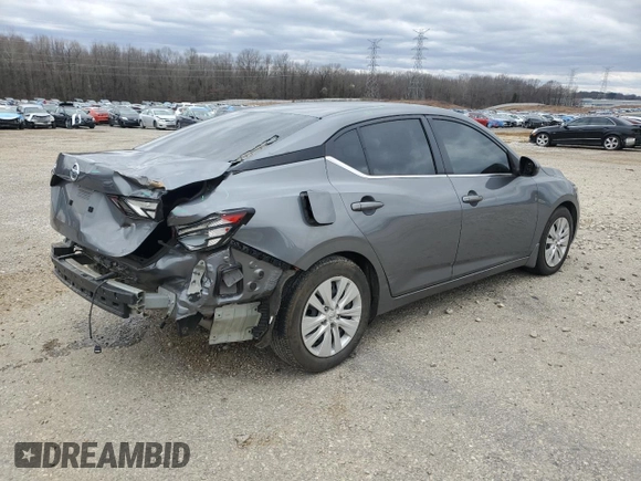 2022 Nissan Sentra S with VIN 3N1AB8BV7NY281834, listed as a Copart auction lot 47828375 with 45,484 mi miles and Salvage Title. Bid and sale history available at carsss.com. Image 3.