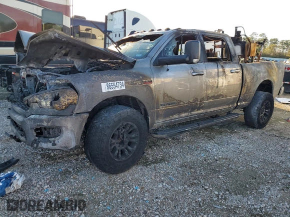 2022 Ram 2500 Big Horn with VIN 3C6UR5DJ0NG397629, listed as a Copart auction lot 86554734 with 0 mi miles and Non Repairable. Bid and sale history available at carsss.com. Image 1.