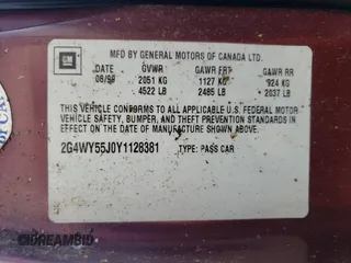 2000 Buick Century Limited with VIN 2G4WY55J0Y1128381, listed as a Copart auction lot 71685914 with 67,049 mi miles and Clean Title. Bid and sale history available at carsss.com. Image 12.