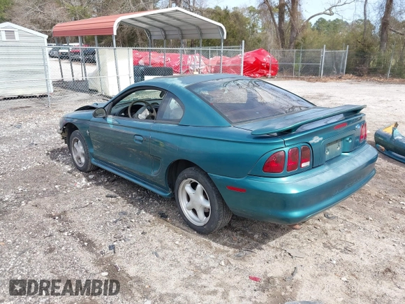 1996 Ford Mustang with VIN 1FALP4041TF145381, listed as a IAAI auction lot 41754114 with 185,072 mi miles. Bid and sale history available at carsss.com. Image 3.