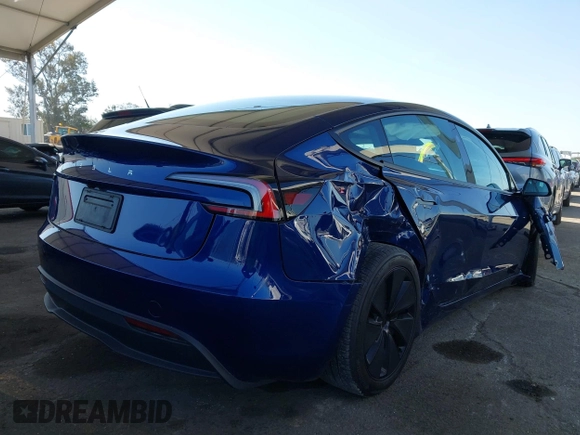 2024 Tesla Model 3 with VIN 5YJ3E1EA0RF745089, listed as a IAAI auction lot 41980217 with 9,851 mi miles and . Bid and sale history available at DreamBid. Image 4.