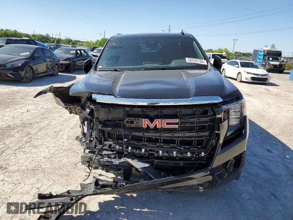 2023 GMC Yukon SLT with VIN 1GKS2BKD6PR486337, listed as a Copart auction lot 58232134 with 3,112 mi miles and Salvage Title. Bid and sale history available at carsss.com. Image 5.