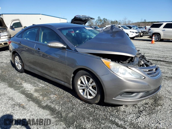 2014 Hyundai Sonata GLS with VIN 5NPEB4AC7EH945098, listed as a Copart auction lot 46287275 with Not Provided miles and Salvage Title. Bid and sale history available at carsss.com. Image 4.