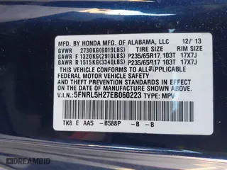2014 Honda Odyssey LX with VIN 5FNRL5H27EB060223, listed as a IAAI auction lot 41771269 with 156,169 mi miles. Bid and sale history available at carsss.com. Image 9.