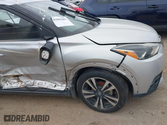 2018 Nissan Kicks SV with VIN 3N1CP5CU3JL513965, listed as a IAAI auction lot 41899403 with 22,086 mi miles and . Bid and sale history available at DreamBid. Image 18.
