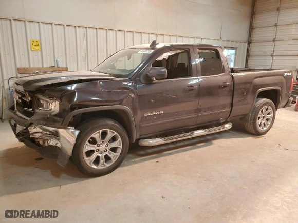 2016 GMC Sierra 1500 SLE with VIN 1GTV2MEC2GZ145542, listed as a Copart auction lot 45986715 with 0 mi miles and Salvage Title. Bid and sale history available at carsss.com. Image 1.