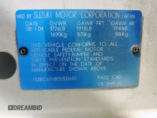 2005 Suzuki Aerio SX with VIN JS2RC61H855300682, listed as a Copart auction lot 49567765 with 151,264 mi miles and Clean Title. Bid and sale history available at DreamBid. Image 13.