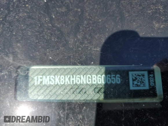 2022 Ford Explorer ST-Line with VIN 1FMSK8KH6NGB60656, listed as a Copart auction lot 50326124 with Not provided miles and Salvage title. Bid and sale history available at DreamBid. Image 13.