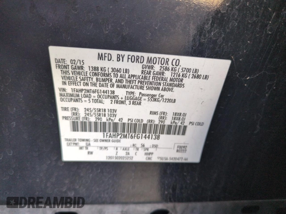2015 Ford Police Interceptor with VIN 1FAHP2MT6FG144138, listed as a Copart auction lot 80991994 with 108,401 mi miles and Salvage title. Bid and sale history available at DreamBid. Image 12.