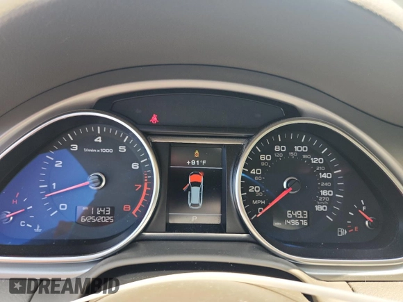 2015 Audi Q7 Premium Plus with VIN WA1LGAFE4FD005120, listed as a Copart auction lot 62014395 with 149,676 mi miles and Salvage title. Bid and sale history available at DreamBid. Image 9.