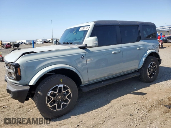 2024 Ford Bronco Outer Banks with VIN 1FMEE8BP4RLA20694, listed as a Copart auction lot 74290774 with 12,707 mi miles and Salvage Title. Bid and sale history available at DreamBid. Image 1.
