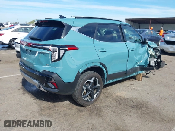 2024 Kia Seltos EX with VIN KNDERCAA0R7520708, listed as a IAAI auction lot 41687597 with 10,470 mi miles and . Bid and sale history available at DreamBid. Image 4.