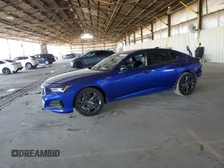 2021 Acura TLX w/A-Spec Package z VIN 19UUB5F59MA011592, wystawiony jako Copart lot #58799245 z przebiegiem 41 682 mil mil oraz Szkoda całkowita • Salvage title. Historia ofert i sprzedaży dostępna na DreamBid. Obrazek 1.
