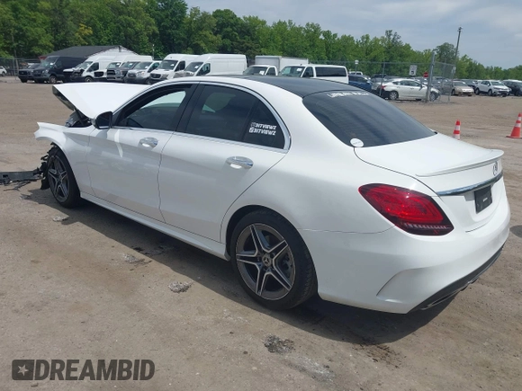 2021 Mercedes-Benz C 300 with VIN W1KWF8EB4MR639409, listed as a IAAI auction lot 42302916 with 50,055 mi miles and . Bid and sale history available at DreamBid. Image 3.