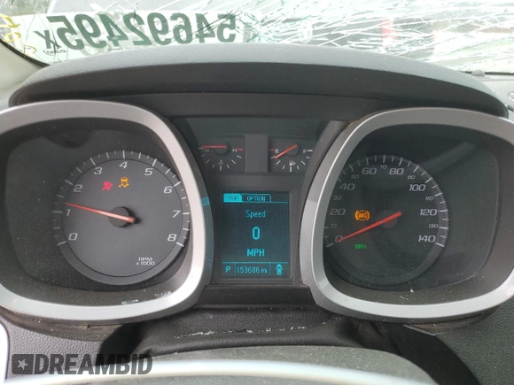 2013 Chevrolet Equinox LT with VIN 2GNFLDE39D6228935, listed as a Copart auction lot 54692495 with 153,686 mi miles and Salvage Title. Bid and sale history available at DreamBid. Image 9.