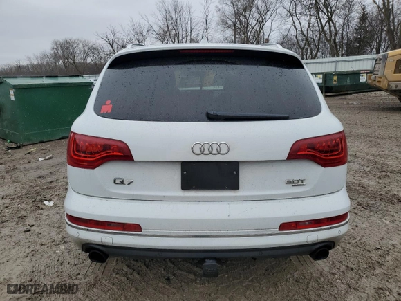 2015 Audi Q7 3.0T Premium Plus with VIN WA1LGAFE7FD017343, listed as a Copart auction lot 47662035 with 161185 miles and Clean Title. Bid and sale history available at carsss.com. Image 6.
