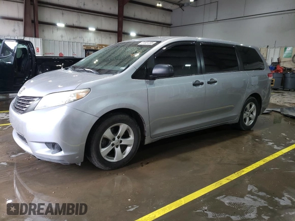 2011 Toyota Sienna with VIN 5TDZK3DC0BS112689, listed as a Copart auction lot 51651395 with 176,124 mi miles and Salvage Title. Bid and sale history available at carsss.com. Image 1.